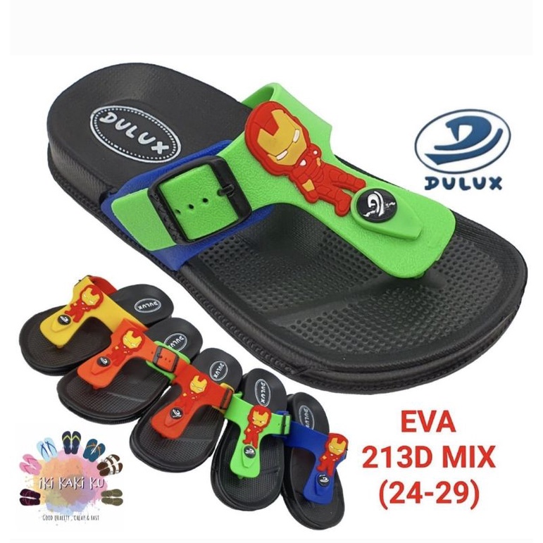 DULUX SANDAL JEPIT ANAK COWO IRON MAN BAHAN KARET 213D MIX