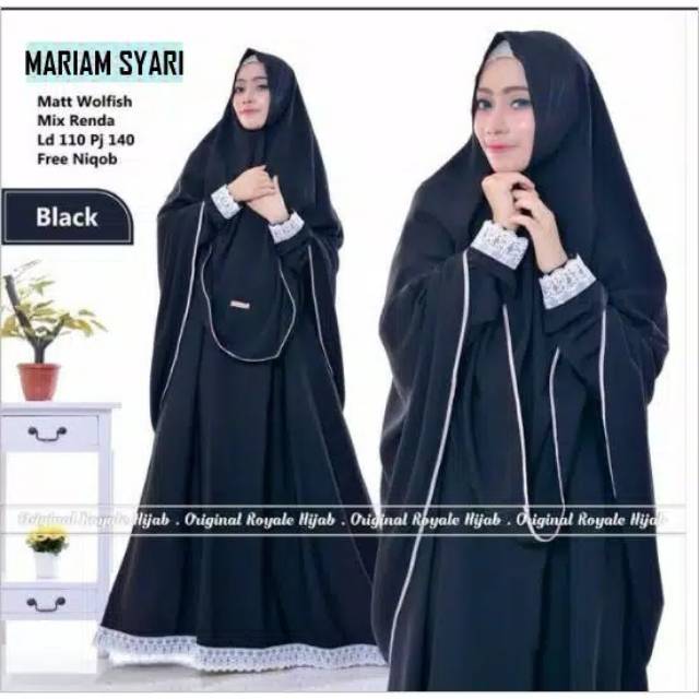 Mariam syari | Gamis Dewasa | Gamis Syari'i | Pakaian Muslim | Pakaian Wanita | Pakaian Syari