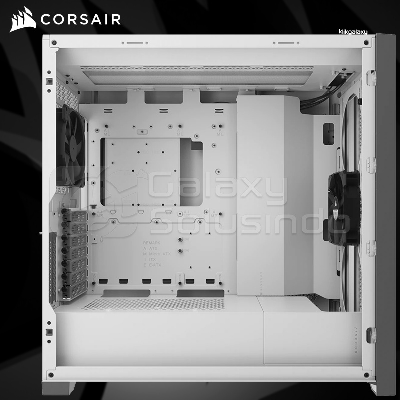 Corsair 5000D AIRFLOW Tempered Glass Mid-Tower ATX Gaming Case - White Putih