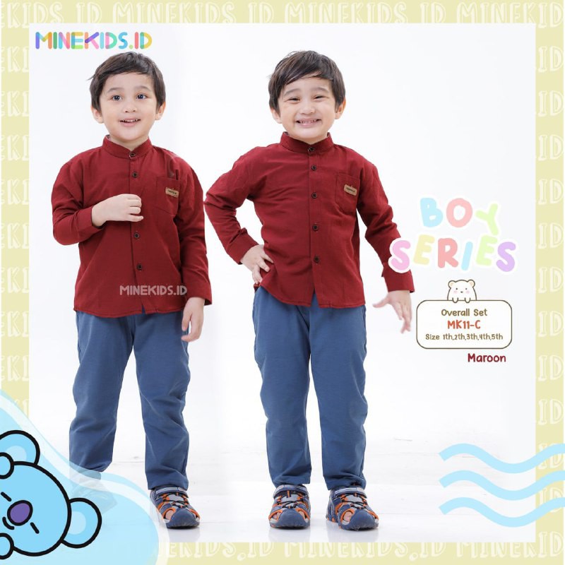 Afsheenastore Kemeja Set Anak Laki Laki By Minekids / Ready Size 1