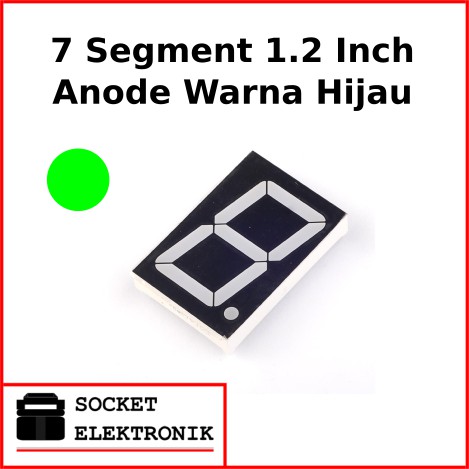 7 segment 1.2 inch Warna hijau Merk KEM