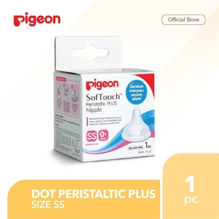 PERISTALTIC PLUS NIPPLE SS PIGEON 1 BOX / PERISTALTIC NIPPLE WIDE NECK