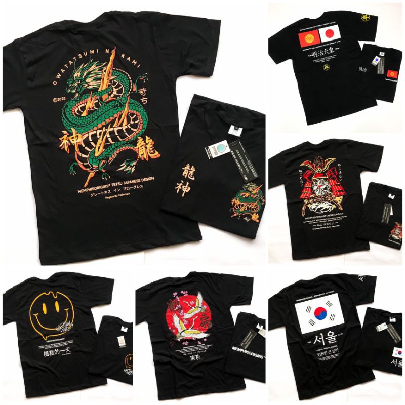 KAOS MEMPHISORIGINS - MEMPHIS ORIGINS - KAOS DESAIN KOREA - KAOS DESAIN JEPANG - FULLTAG LABEL