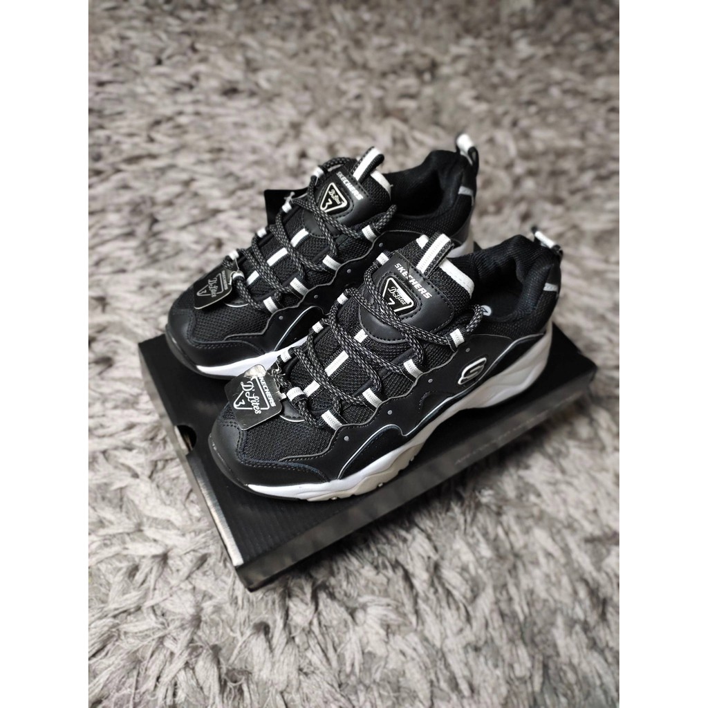 Skechers D'Lites 3.0 Reflective "Black White"