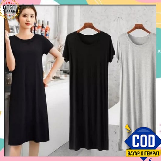 Daster Kekinian Terbaru 2022 Baju Santai Terlaris Dewasa Daster Midi W Gabella Dress Daster Kaos T