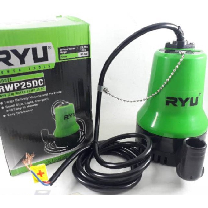 RYU Pompa Air Celup Kolam Ikan Akuarium 1inch DC 12Volt RWP25DC