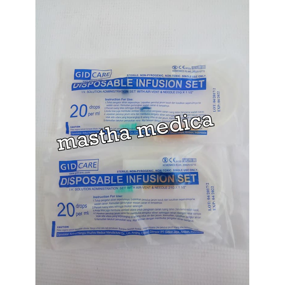 Selang Infus Set Dewasa Disposable Infusion Set Adult Dewasa Gidcare