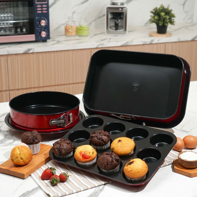 Berlinger Haus Springform Set with Muffin Pan Burgundy
