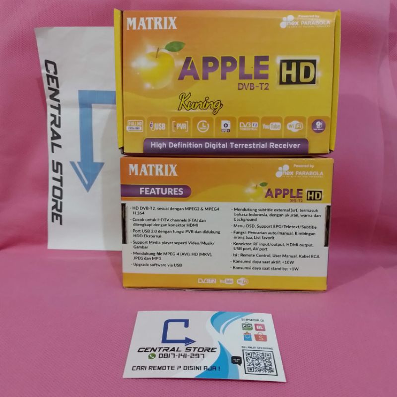 Set Top Box Matrix Apple Kuning HD DVB-T2 ORIGINAL