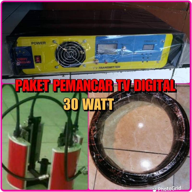PAKET PEMANCAR TV DIGITAL DVBT 30 WATT SOLID STATE FULL PROTECTION