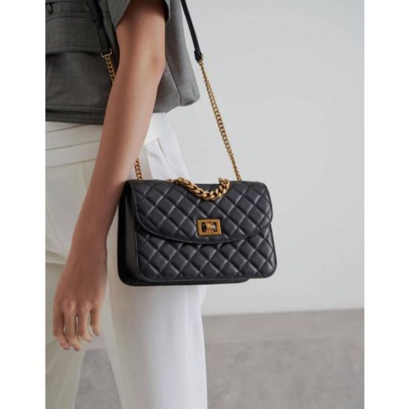 8.8 SALE | CK Quilted Turn-Lock Clutch