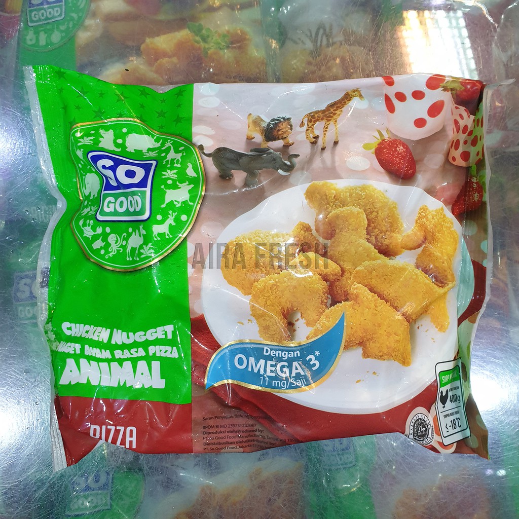 

So Good Animal Chicken Nugget Naget Ayam Rasa Pizza 400gr