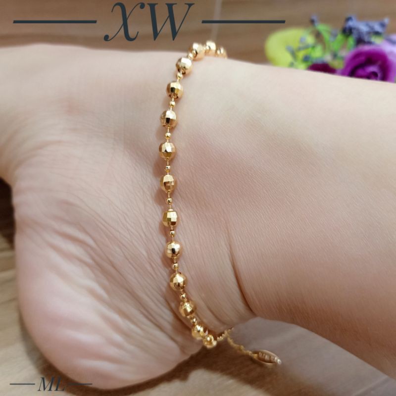 Gelang Kaki biji lada gold XW22122005