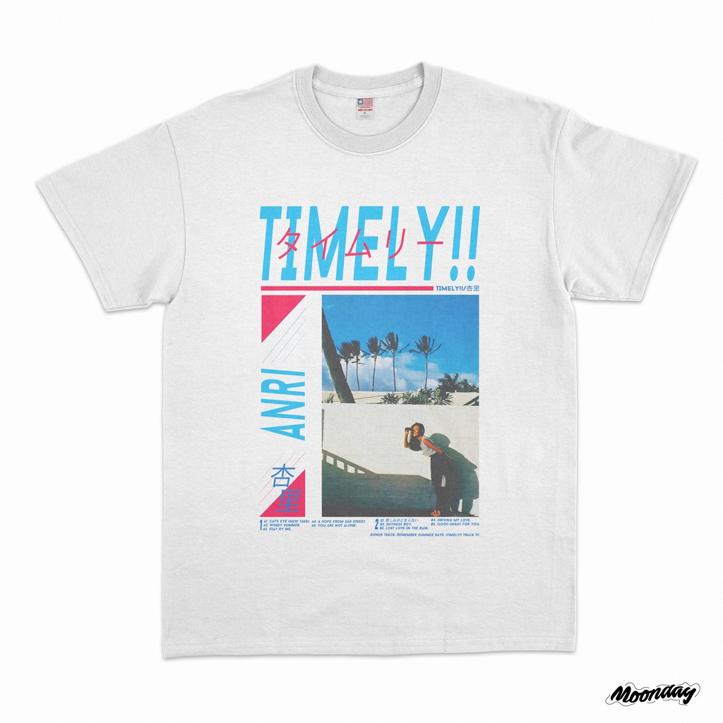 Moonday White Tshirt - TIMELY by ANRI (Japan Citypop)