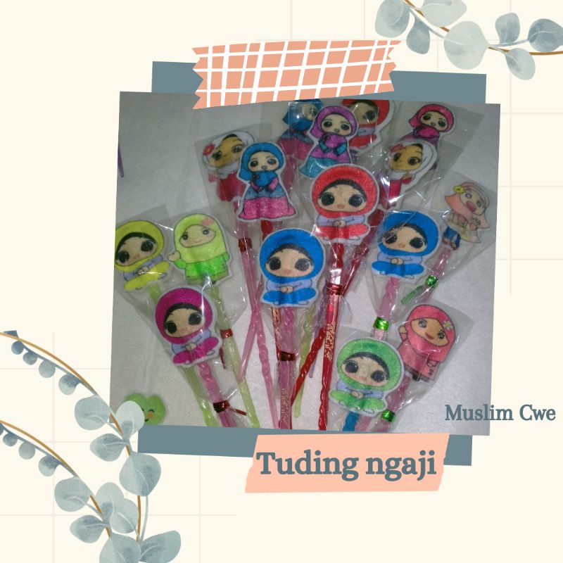

5pc Tuding ngaji karakter muslim duding ngaji petunjuk kalam