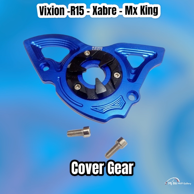 Cover Tutup Gear Depan Motor Vixion R15 Xabre Mx King 150 Bahan Full Cnc Warna Merah Gold Silver Biru