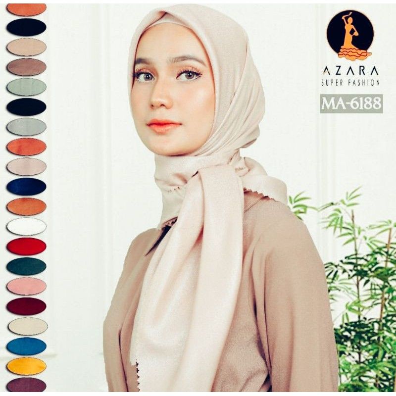 NUR SINAR AZARA LC HIJAB SEGI EMPAT Lacer Cut GLOWING UNTUK PESTA-Linen