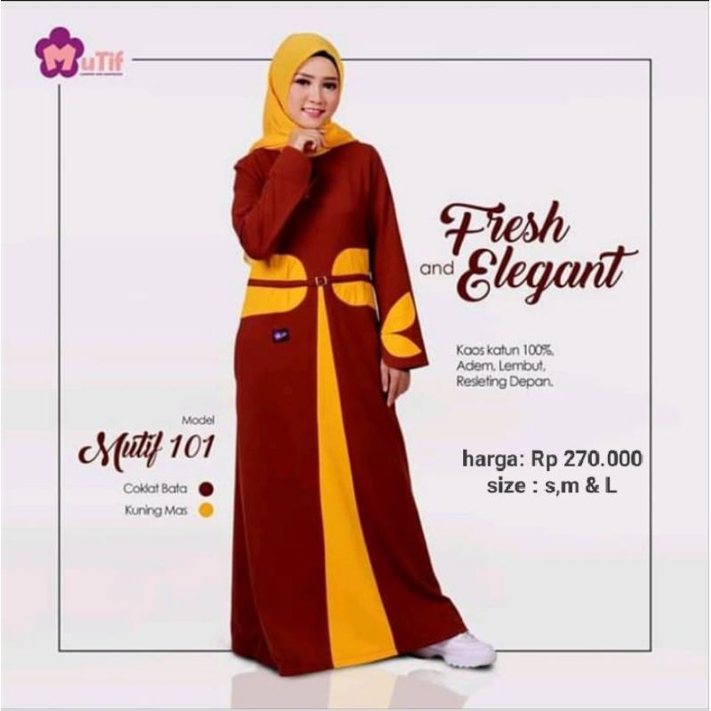 Baju Busana Muslim Wanita Gamis Merk Mutif Cuci gudang