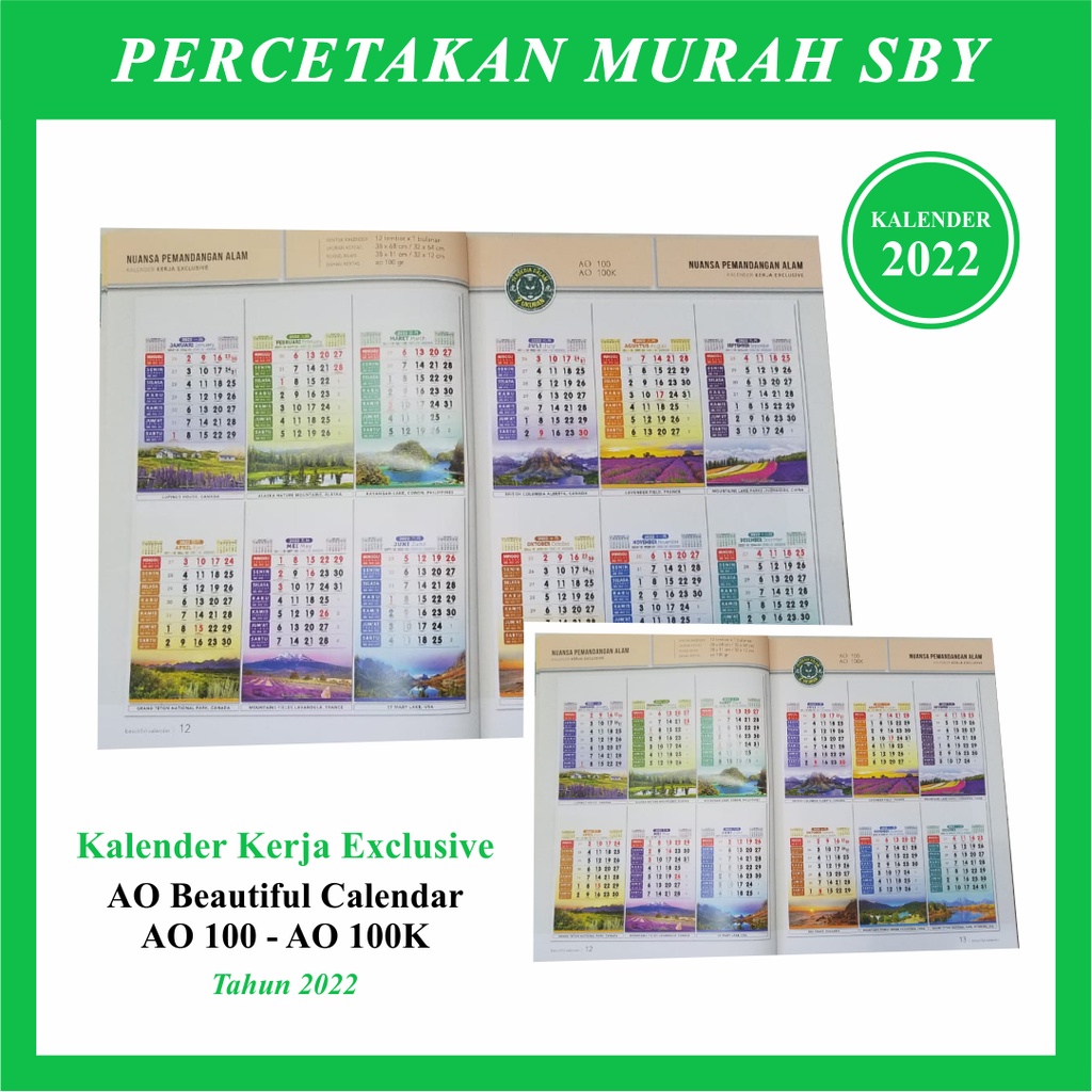 

Kalender Kerja Exclusive AO 100 - AO 100k