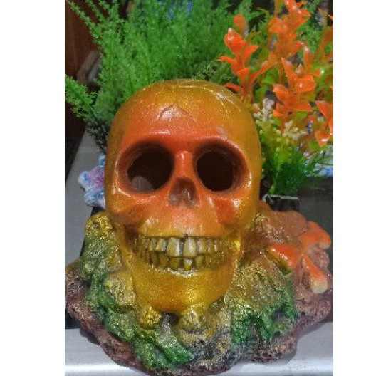 Hiasan Ikan Mainan Tengkorak Dekorasi Aquarium