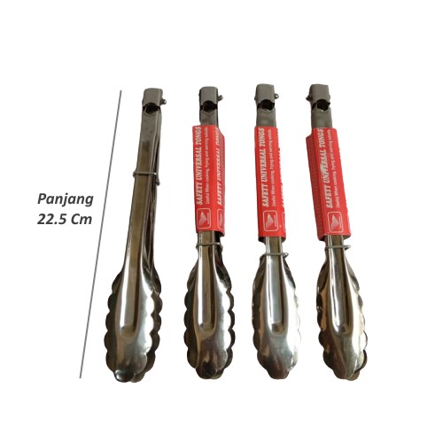 Capit Makanan Stainless Tongs Snack Cook Penjepit Makanan uk kecil