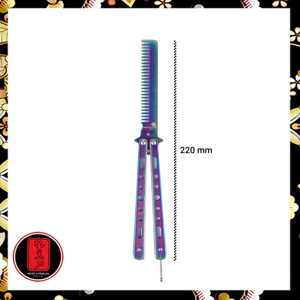 Sisir Besi Butterfly Balisong Multi-Color