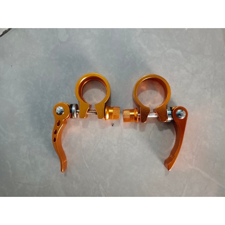 Seat Clamp/Seatclamp Klem Tiang Sadel QR Quick Release Alloy Sepeda. 28.6 31.8 41 mm