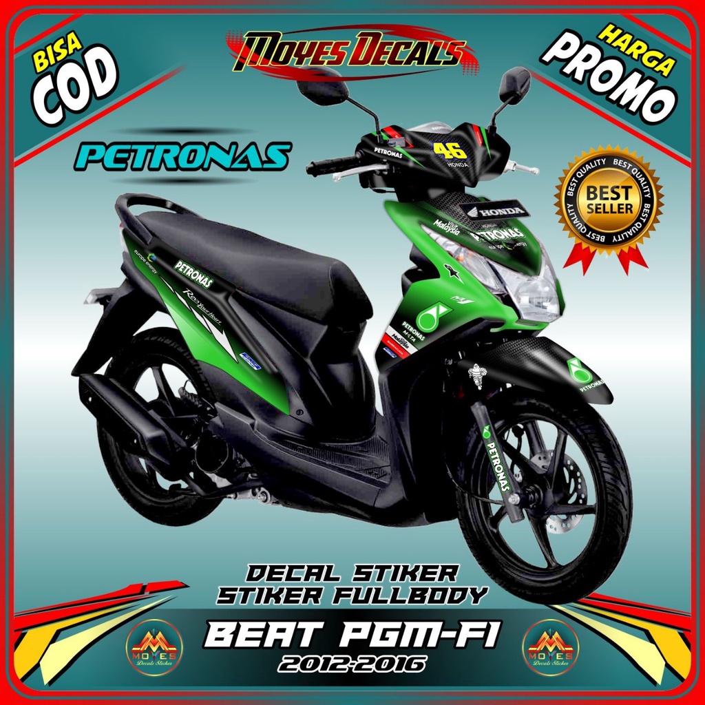 Decal Beat ESP FI Motif Petronas SRT Hijau Sticker Full Body Variasi Stiker Motor