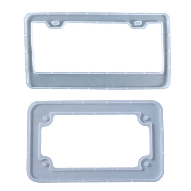Cetakan Frame Plat Nomor Kendaraan Bahan Silikon Aksen Glitter