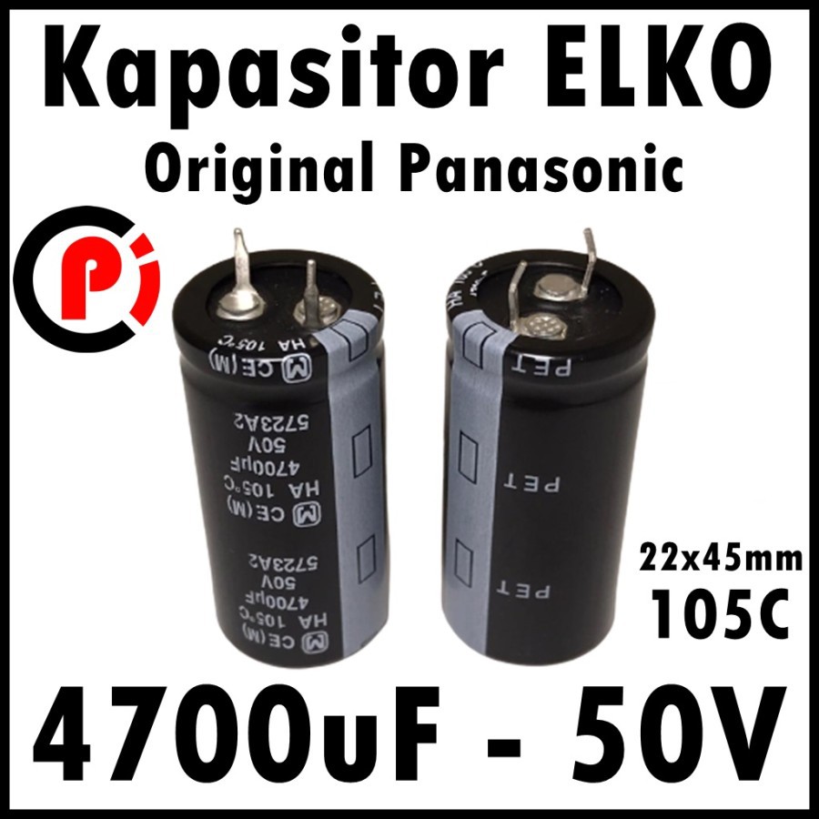 ORIGINAL PANASONIC 50V 4700uF Kapasitor Capacitor Capasitor Elko Elco