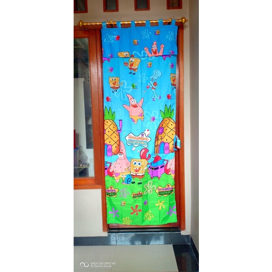 Hordeng/Gorden Pintu Karakter Motif Spongebob