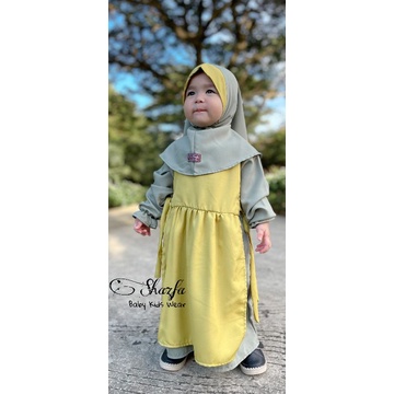 Gamis bayi newborn  - 2 tahun / Gamis anak perempuan  free jilbab murah / gamis Aqiqah Annisa murah