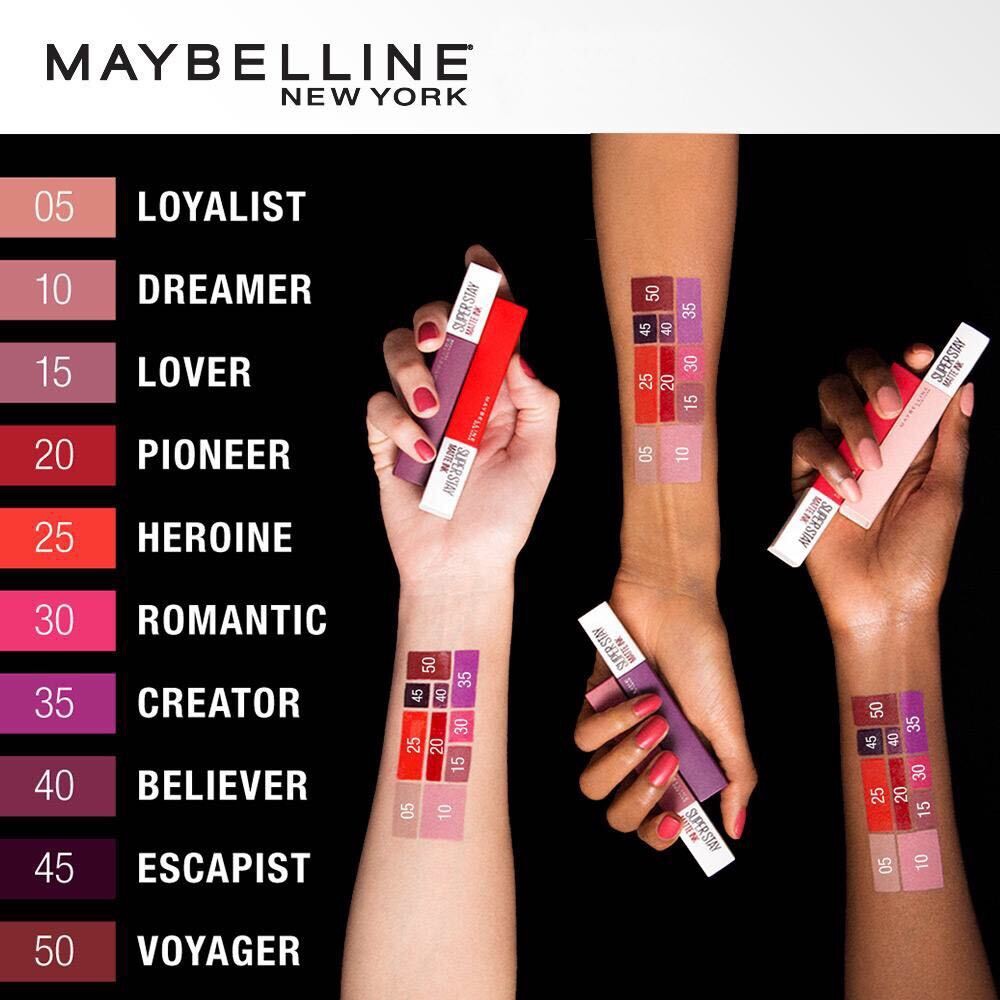 (Warna Terbaru) Maybelline Superstay Matte Ink ( Album 1)