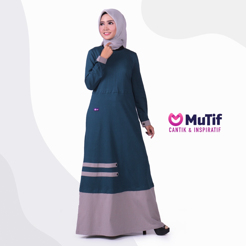 MUTIF GAMIS 205 HIJAU BOTOL - ABU SEDANG