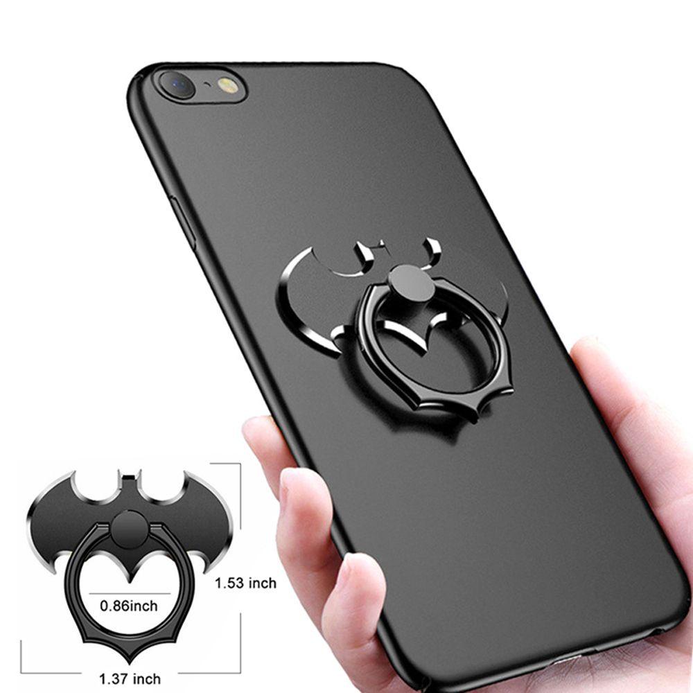 Agustinina Bat Finger Ring Smartphone 360derajat Roating Metal Finger Ring Holder Handphone Holder