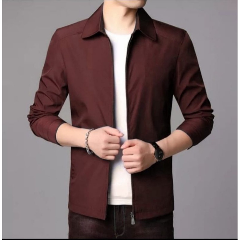 jaket pria/jasket formal/semi jas polyester jn terbaru