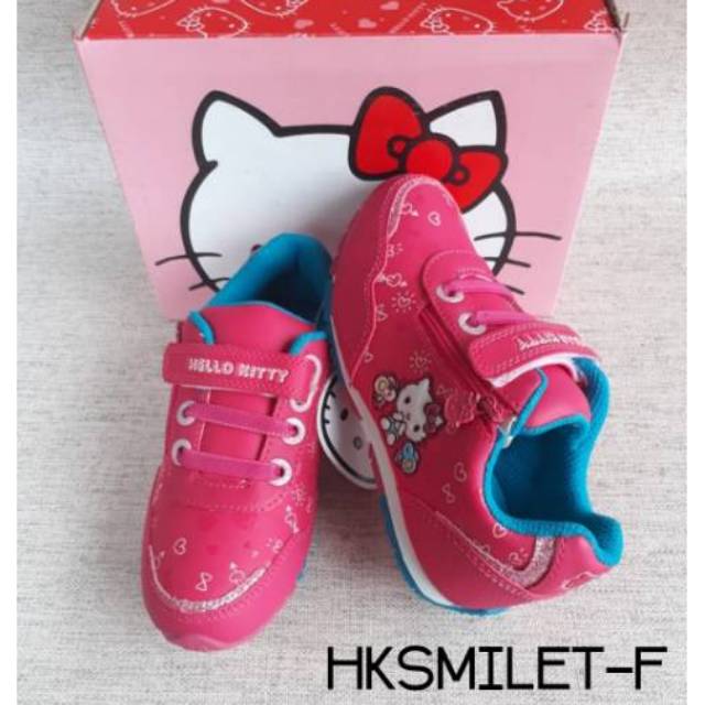 Sepatu Sekolah Anak Sneaker Hitam Brand MATAHARI HelloKitty