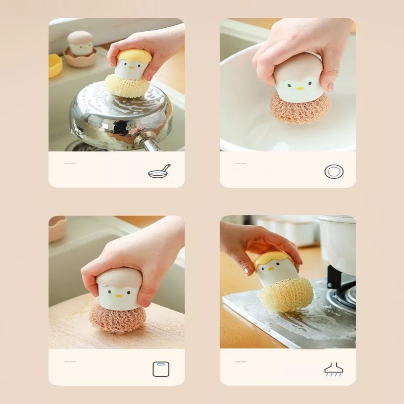 Sikat Cuci Piring Sabut Panci Kitchen Cleaning Fiber Brush 1120