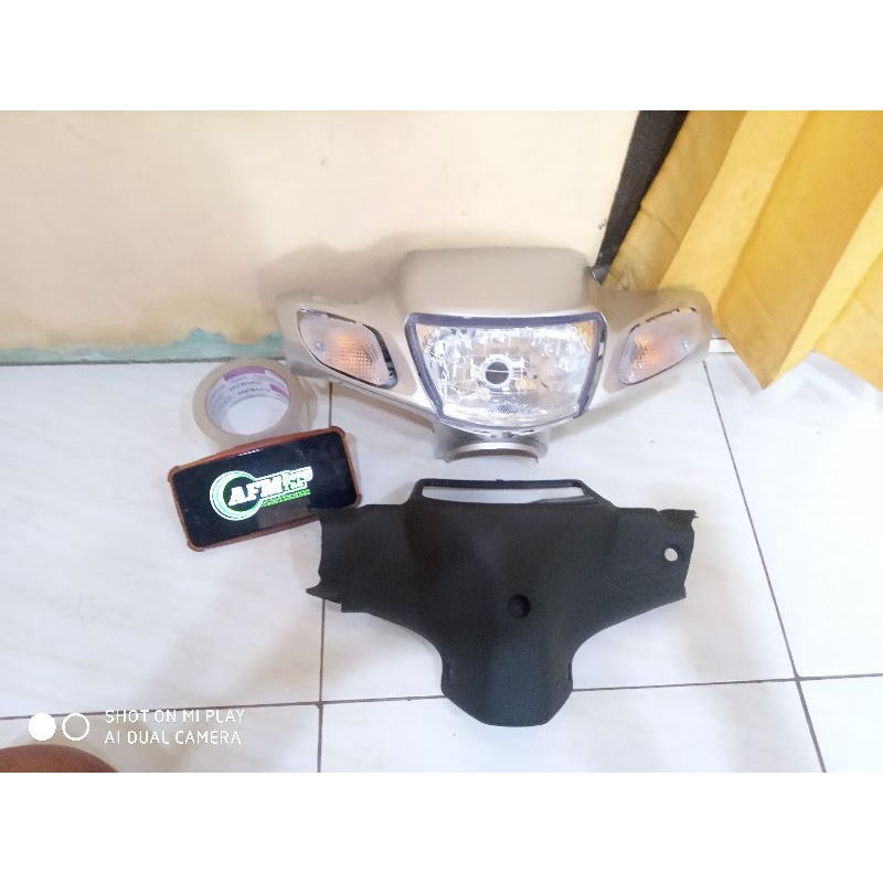 batok lampu depan fizr warna silver set batok belakang fizr & reflektor fizr + sein fizr
