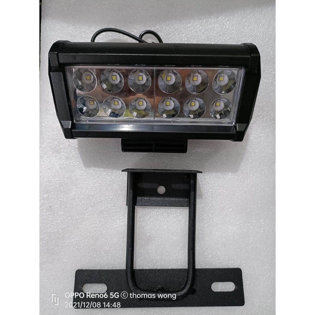 LAMPU TEMBAK / LAMPU SOROT LED CWL 12 MATA PUTIH+BREKET RX-KING (SUPER TERANG) T-5211