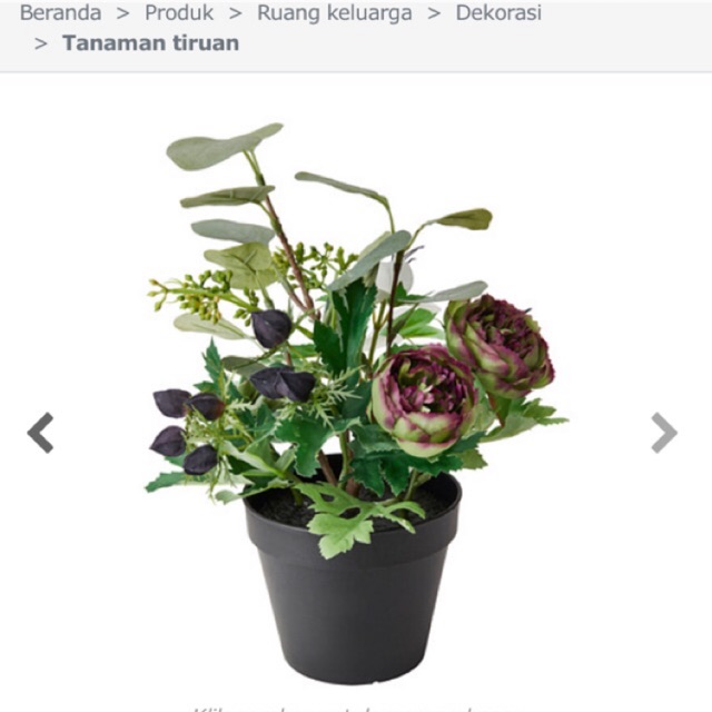 Ex display bunga plastik ikea fejka