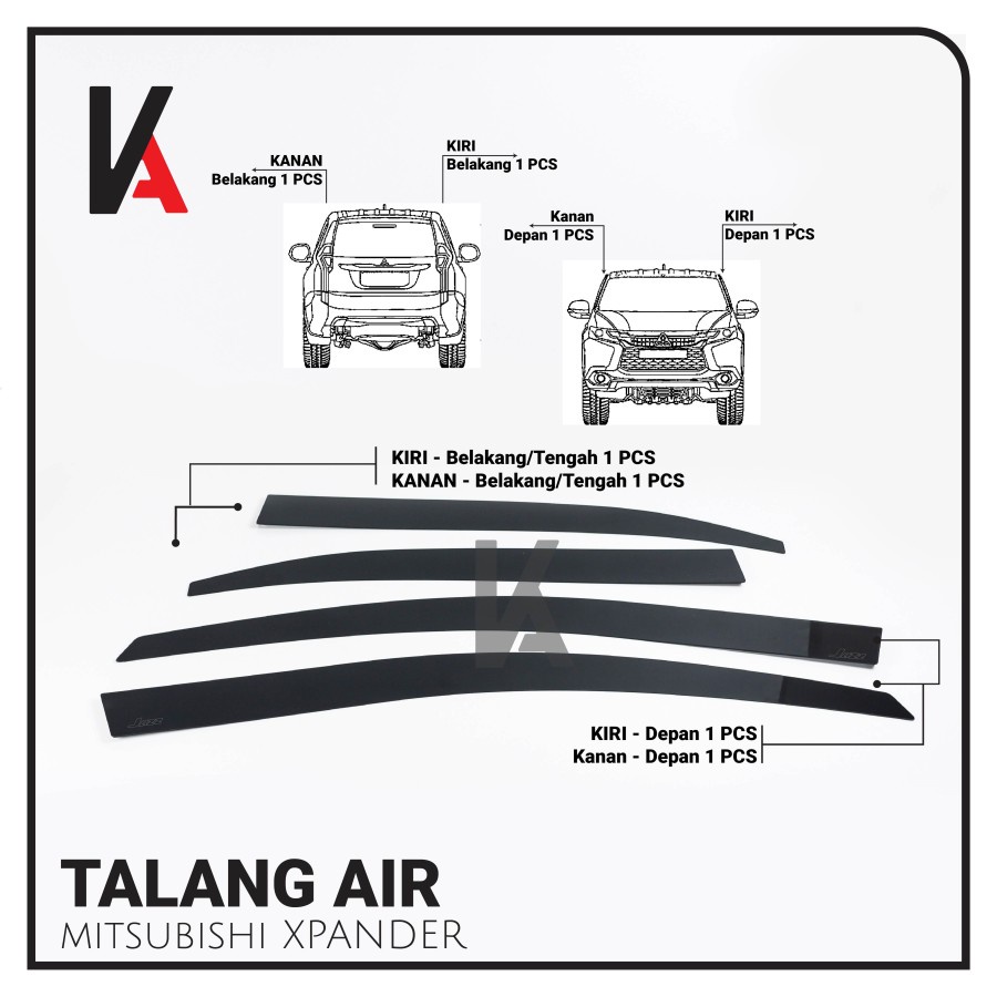 TALANG AIR PINTU MOBIL XPANDER MODEL FLAT RATA HIGH QUALITY MURAH