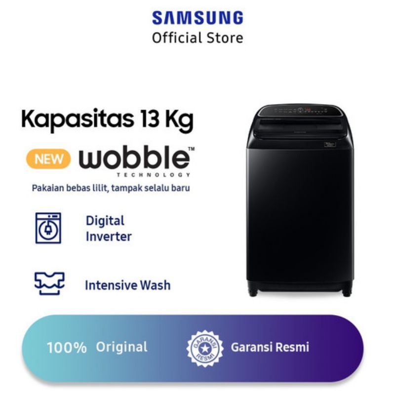 SAMSUNG WA13T5260BV MESIN CUCI TOP LOADING INVERTER 13KG  WOOBLE GARANSI RESMI