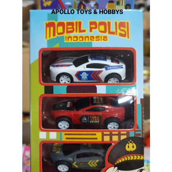 MAINAN ANAK MOBIL POLISI SESET 4PCS