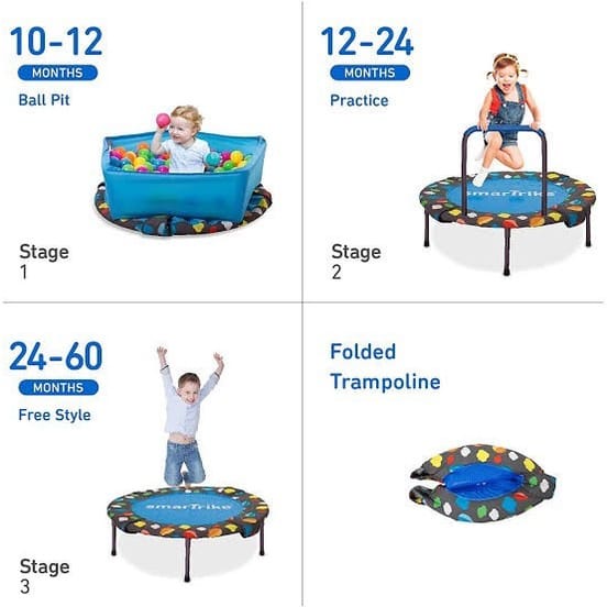 Smart Trike Folding Trampoline 3in1 Activity Center REF920-0000