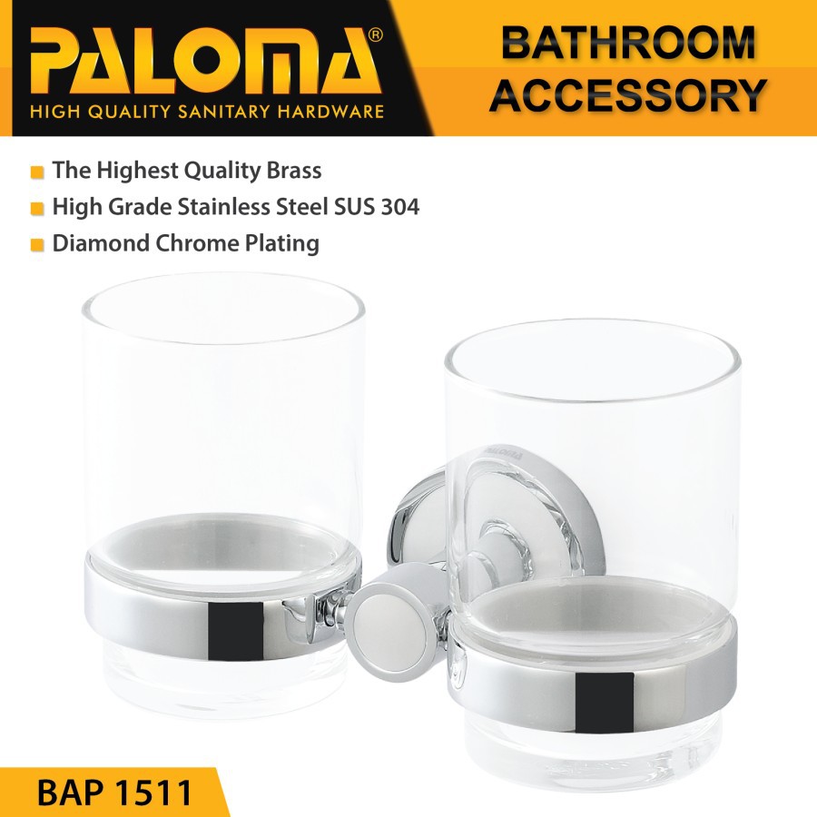 PALOMA BAP 1511 Tempat Gelas Sikat Gigi Kumur Rak Tumbler Holder Mandi