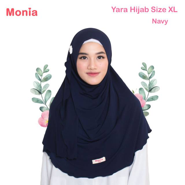 Yara Hijab  by Monia Hijab Kids Navy MLXL || Best Seller Hijab Kids