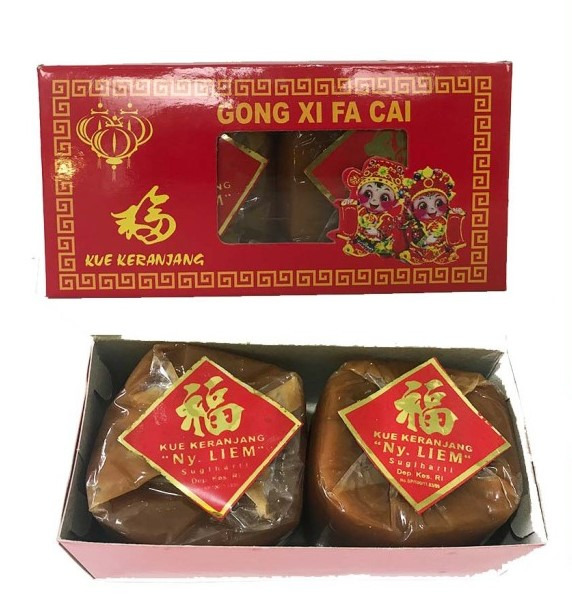 KUE KERANJANG / dodol kue cina merk NY LIEM 2 x 250gr + kardus IMLEK