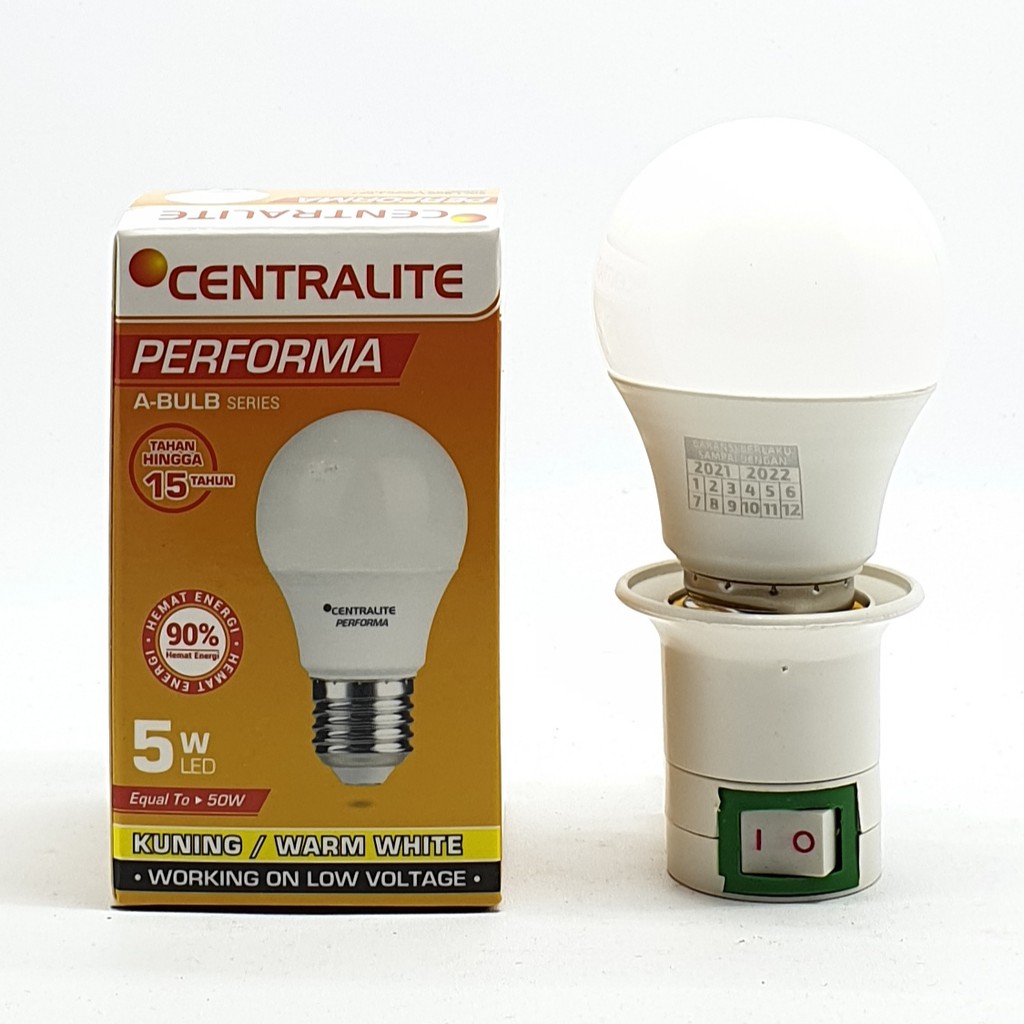 CTL Performa 5w Classic Bulb WW Kuning Premium + Linux Fiting Colok Switch / LAMPU TIDUR / Mini Lamp