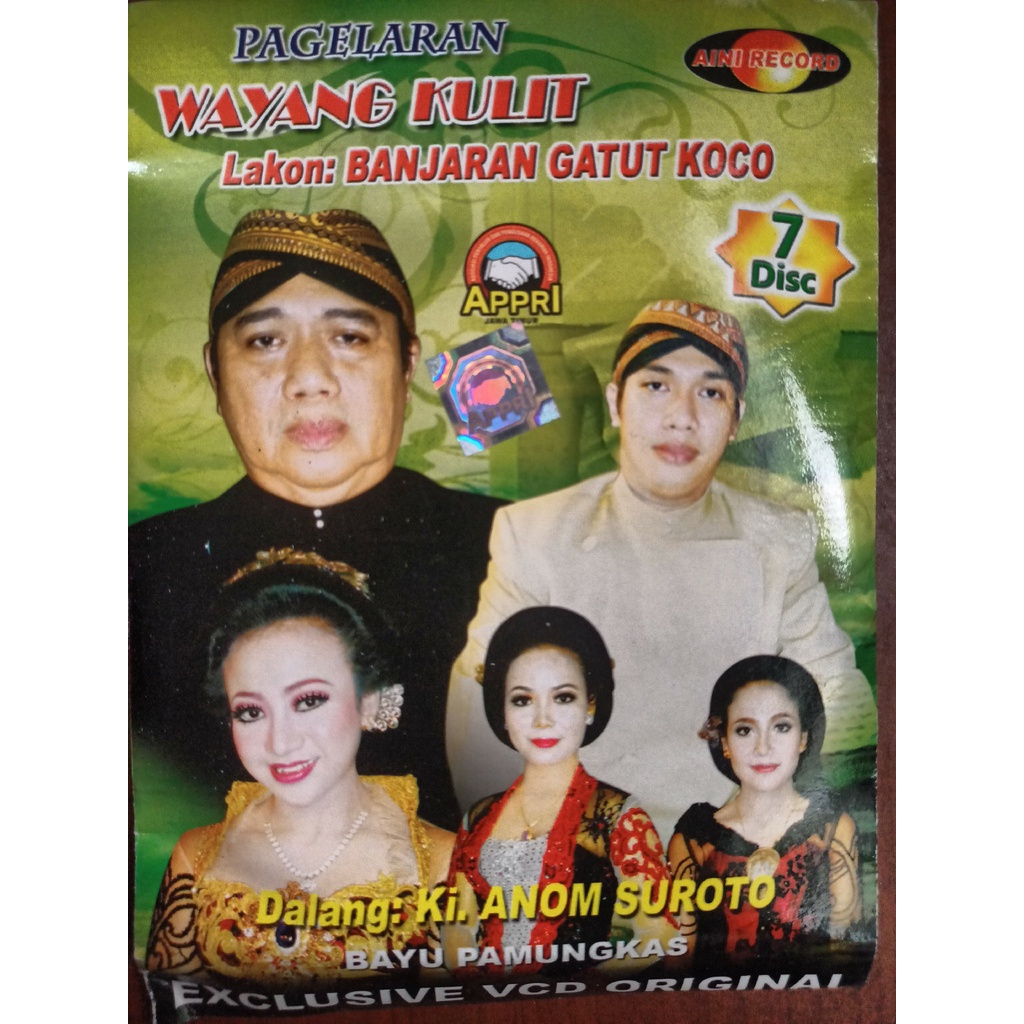 VCD Original pagelaran wayang kulit dalang KI ANOM SUROTO & BAYU PAMUNGKAS dalam cerita BANJARAN GAT